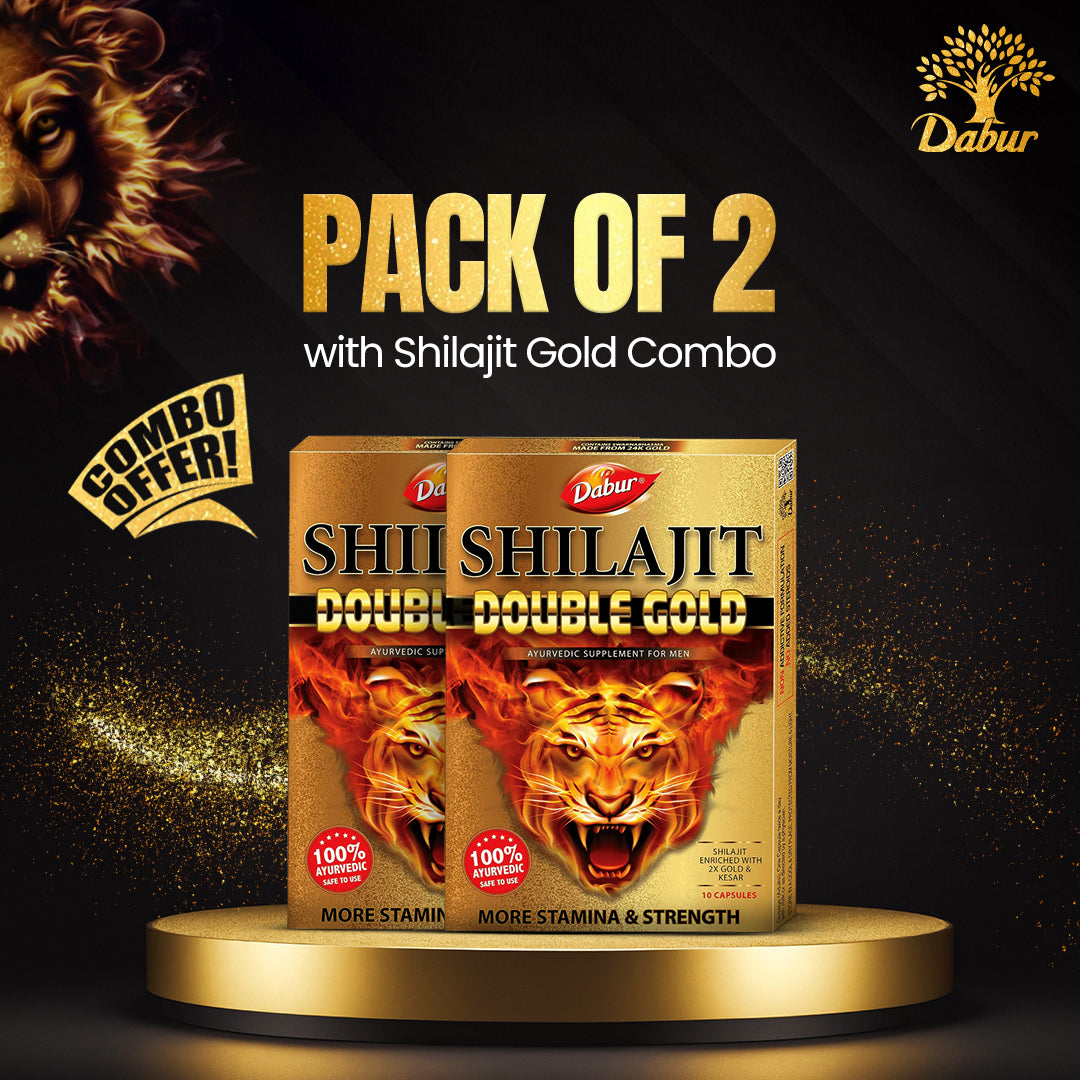 Dabur Shilajit Gold – 10 Capsules | Ayurvedic Strength & Stamina Booster