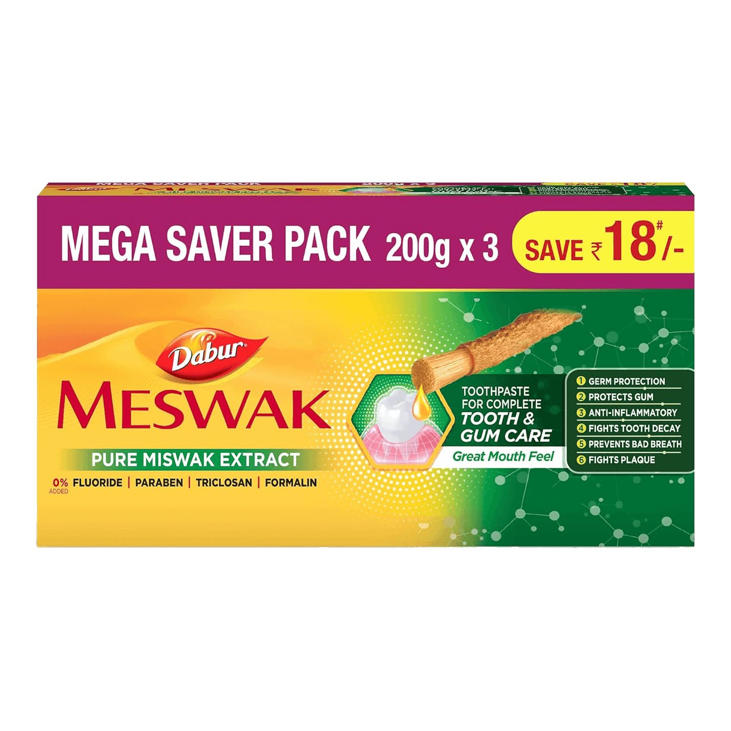 Dabur Meswak Toothpaste (Pack of 3) - Daburshop