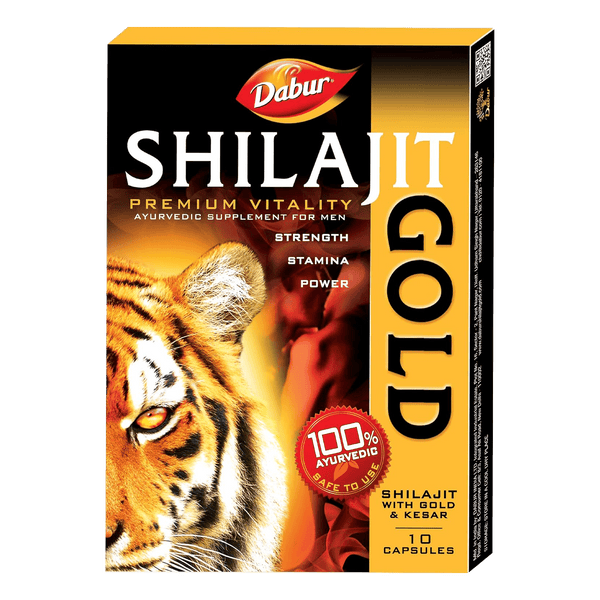 Dabur Shilajit Gold Capsules | 100% Ayurvedic | Strength , Stamina and Power | For Men