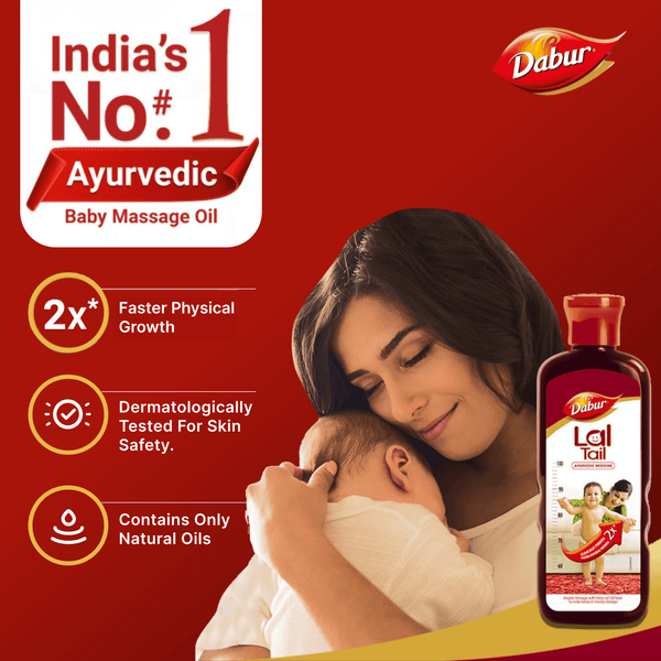 Dabur Lal Tail - Ayurvedic Baby Oil 2x Faster Physical Growth