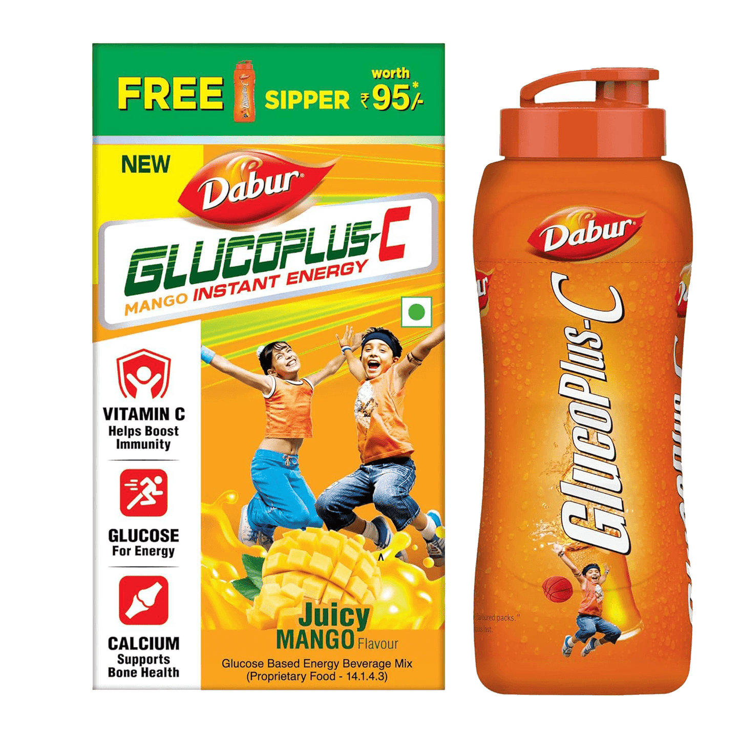 Dabur GlucoPlus-C Mango with Free Sipper - Daburshop