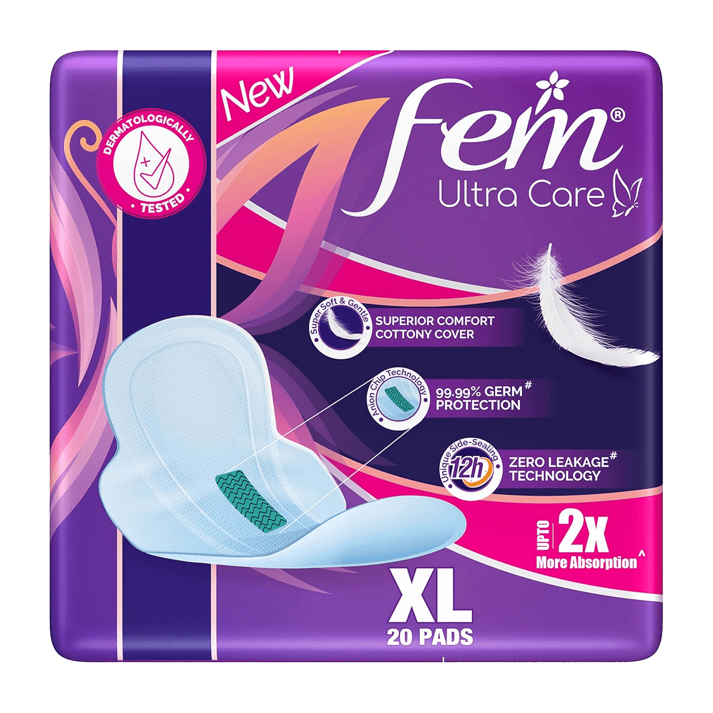 Fem Ultra Care Sanitary Pads for Women XL - Daburshop