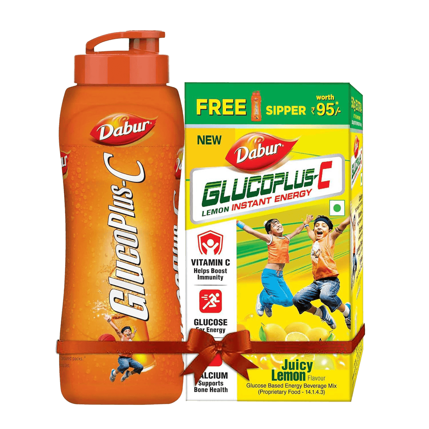 Dabur GlucoPlus-C Lemon with Free Sipper - Daburshop
