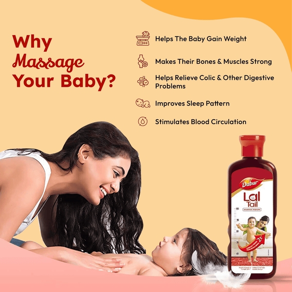 Dabur Lal Tail - Ayurvedic Baby Oil 2x Faster Physical Growth