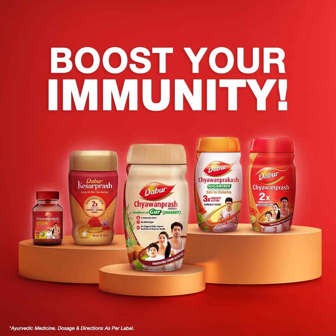 Dabur Chyawanprash Gur 900g & Honey 50g (Free)