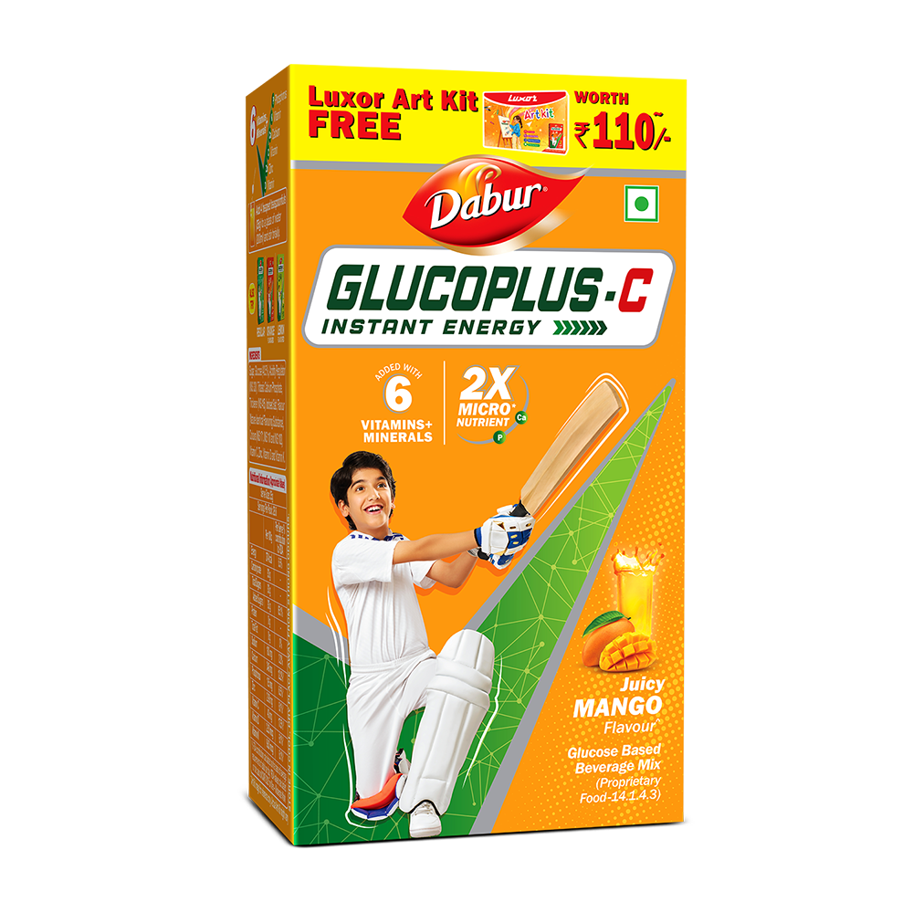 Glucoplus C Mango Pack For Instant Energy + Free Art Kit