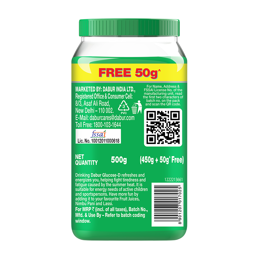 Glucose-D 450g Jar + 50g Free N
