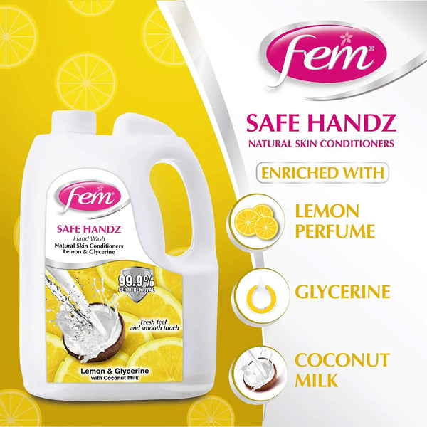 Fem Safe Handz Lemon & Glycerine Hand Wash