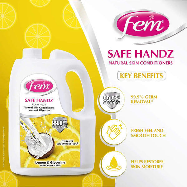 Fem Safe Handz Lemon & Glycerine Hand Wash