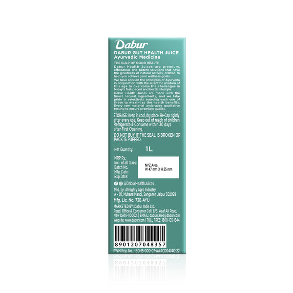 Dabur Gut Health Juice - Natural & Ayurvedic Digestive Care Solution