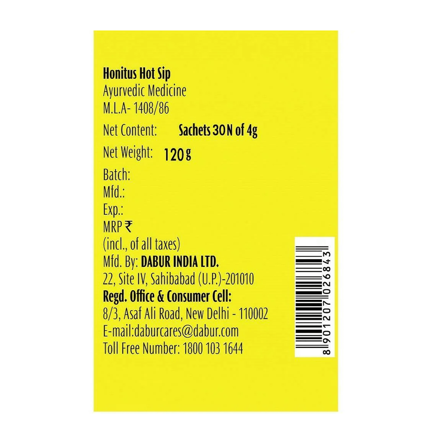 Dabur Health Essentials Pack – Tulsi Drops 30ml, Honey 100g, Honitus Hot Sip 30Nx4g