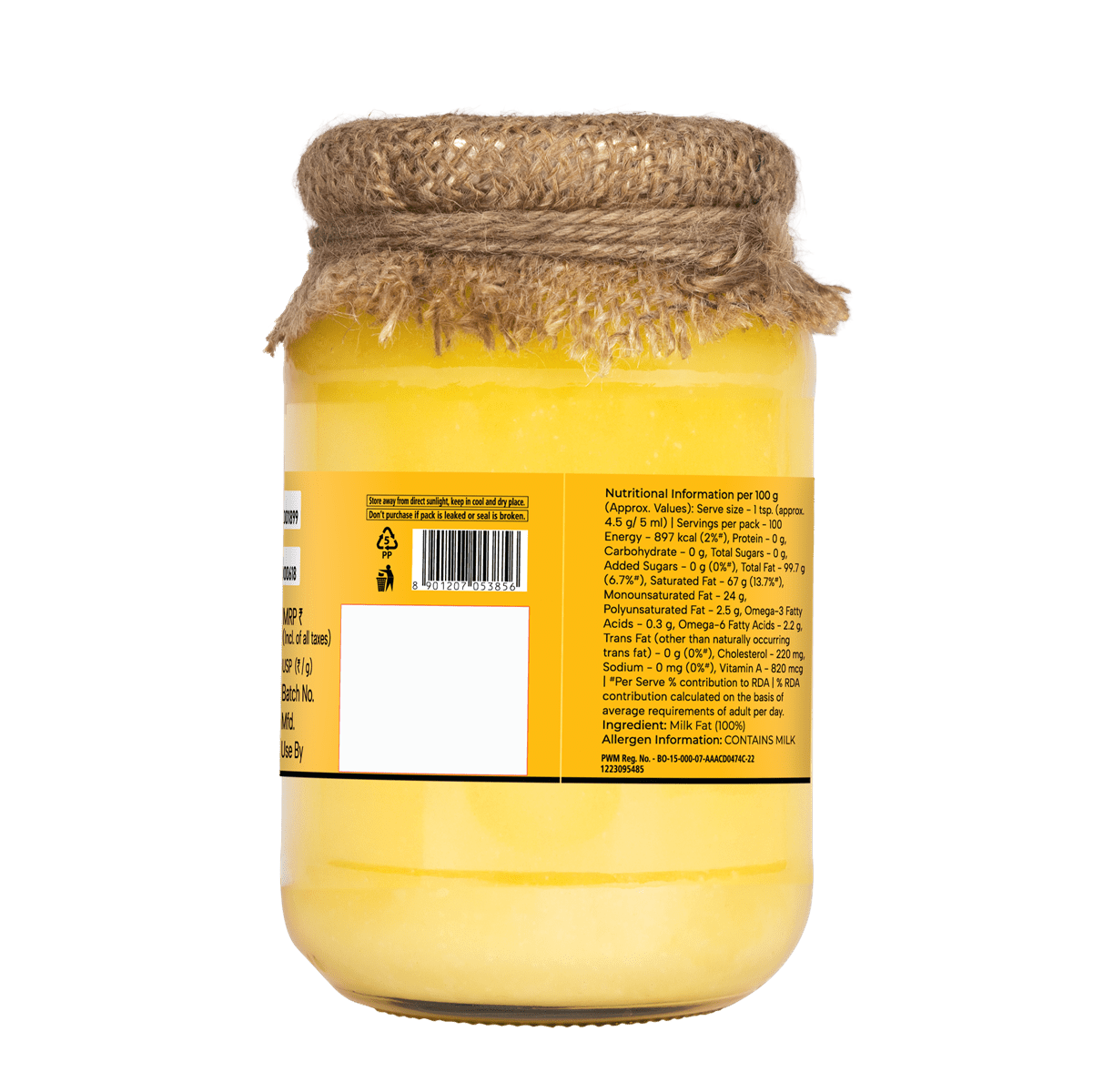 Dabur A2 Cow Ghee | Rich in Vitamin A & Antioxidant | Bilona method | Helps balance Vata & Pitta Dosha | Made from desi cows Milk