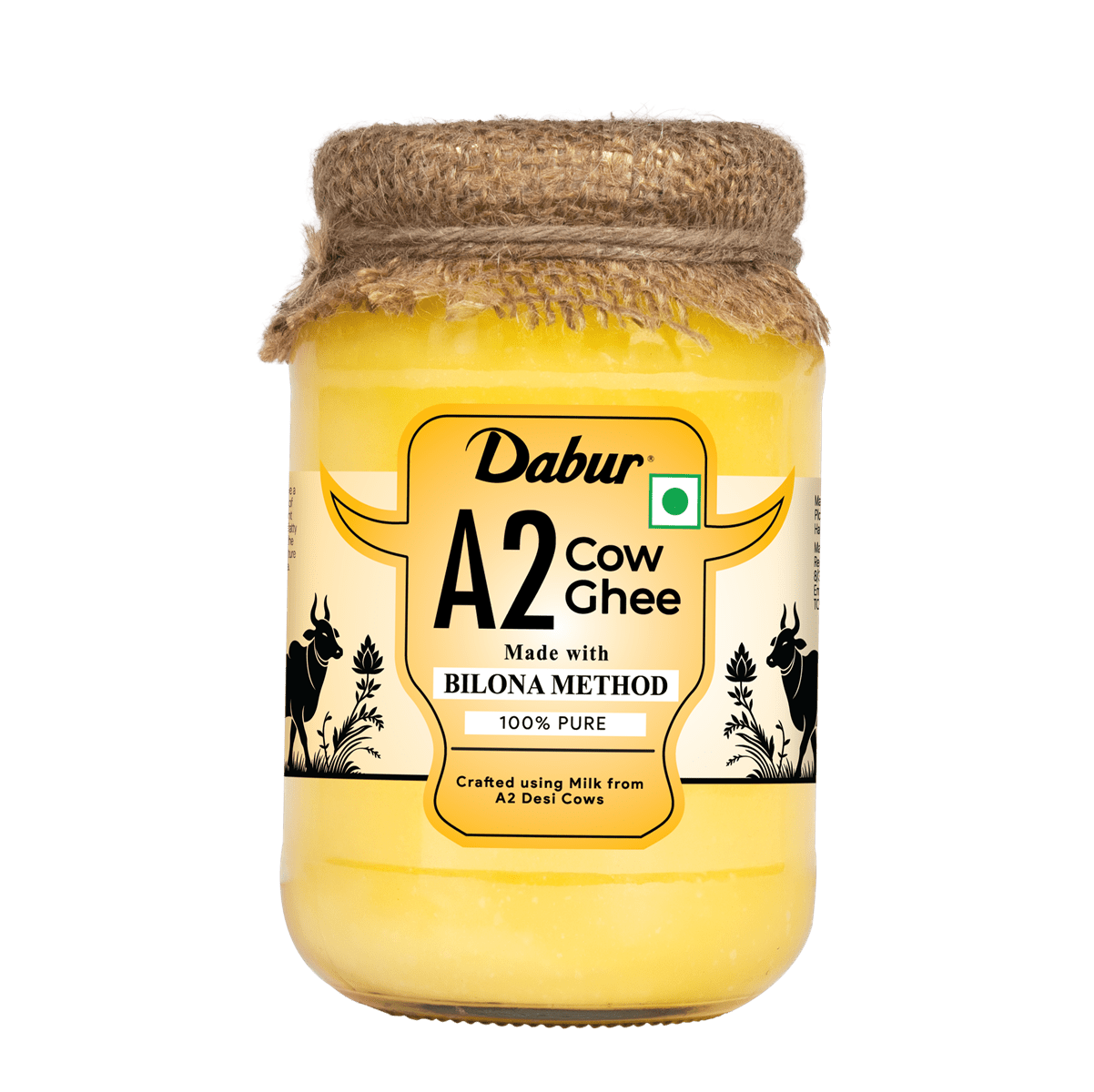 Dabur A2 Cow Ghee | Rich in Vitamin A & Antioxidant | Bilona method | Helps balance Vata & Pitta Dosha | Made from desi cows Milk