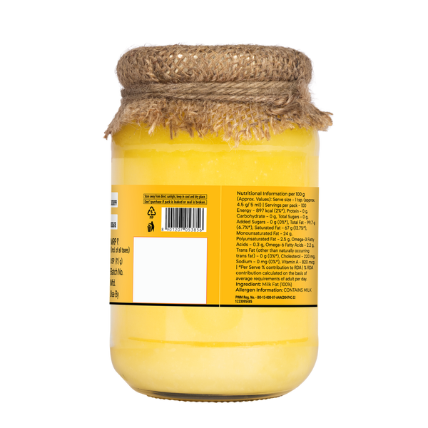 Dabur A2 Cow Ghee | Rich in Vitamin A & Antioxidant | Bilona method | Helps balance Vata & Pitta Dosha | Made from desi cows Milk