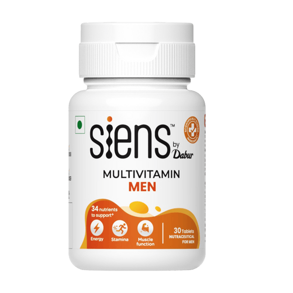 Siens By Dabur Multivitamin for Men | 34 nutrients to Support Energy, Muscle Function & Stamina