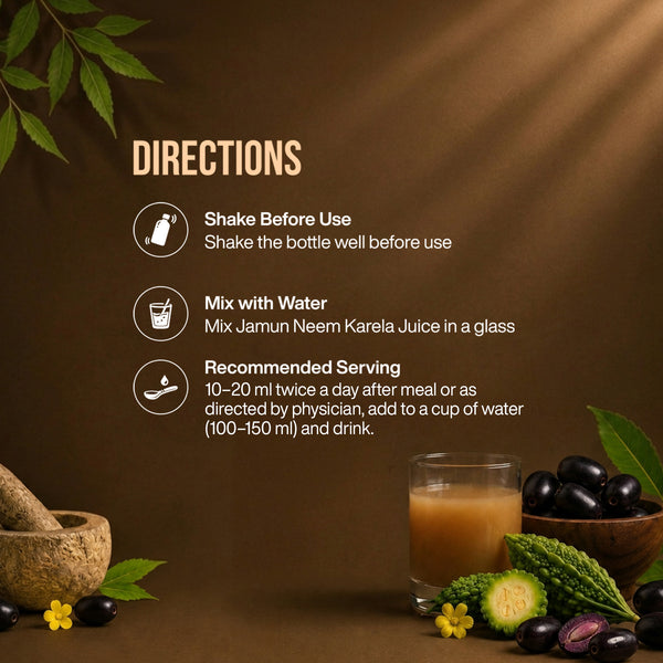 Dabur Jamun Neem Karela Juice | Control Blood Sugar Levels and Bad Cholesterol | Metabolic & Digestive | Diabetic Care