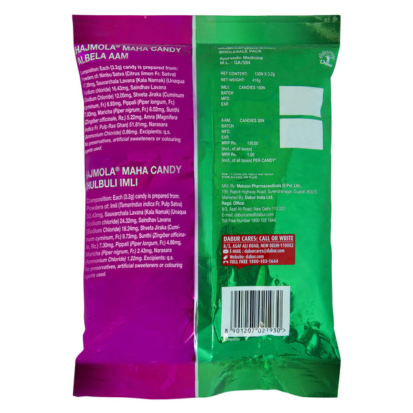 Hajmola Maha Candy Aam & Imli Pouch 130 Pieces