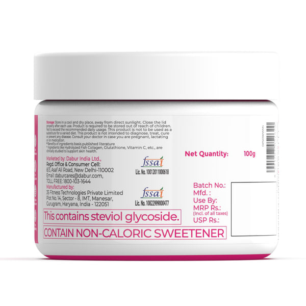 Siens by Dabur Skin Glow & Hair Growth Combo: Hydrolyzed Marine Collagen, 100 g + Hair, Skin & Nails Gummies, 30s pack