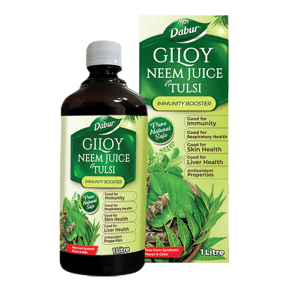 Dabur Giloy Neem Tulsi Juice for Immunity, Respiratory, Skin & Liver Health