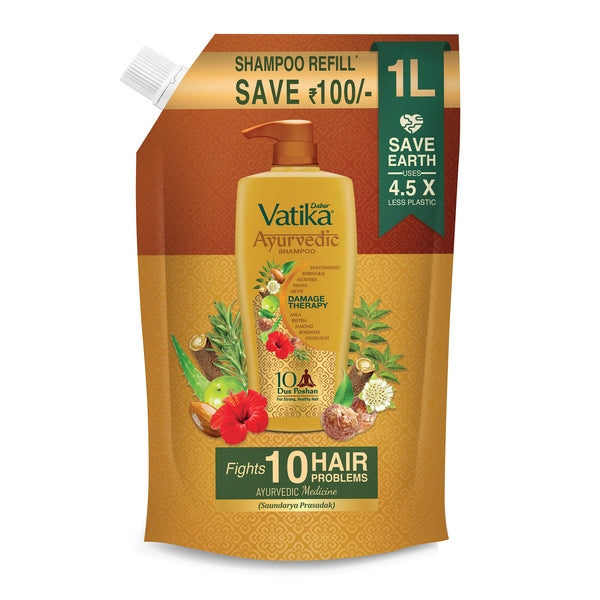 Dabur Vatika Naturals Ayurvedic Shampoo Pouch