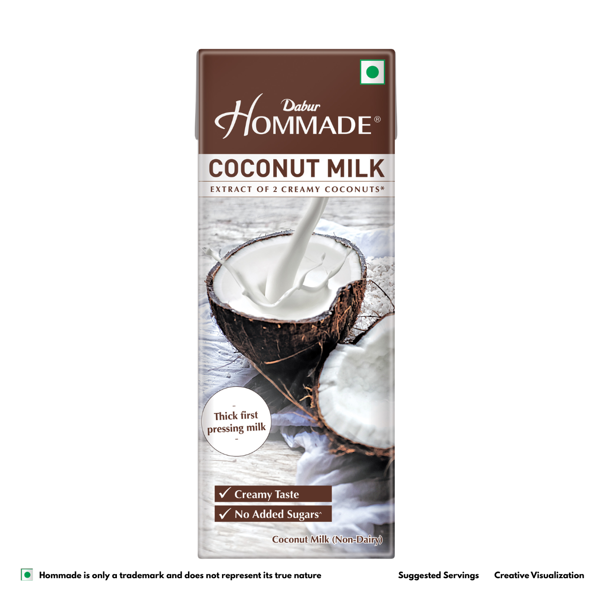 Dabur Hommade Coconut Milk 200ml | 2 Creamy Coconuts