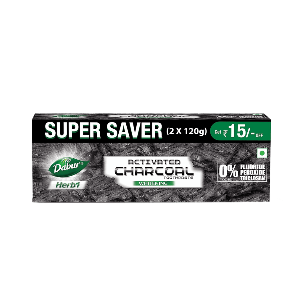 Buy Dabur Herbal Activated Charcoal Toothpaste (Pack of 2