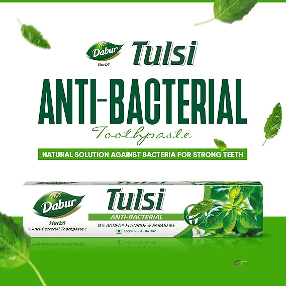Dabur Herb'l Tulsi Toothpaste (Pack of 3)