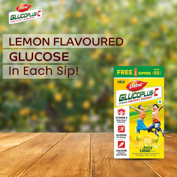 Dabur GlucoPlus-C Lemon with Free Sipper