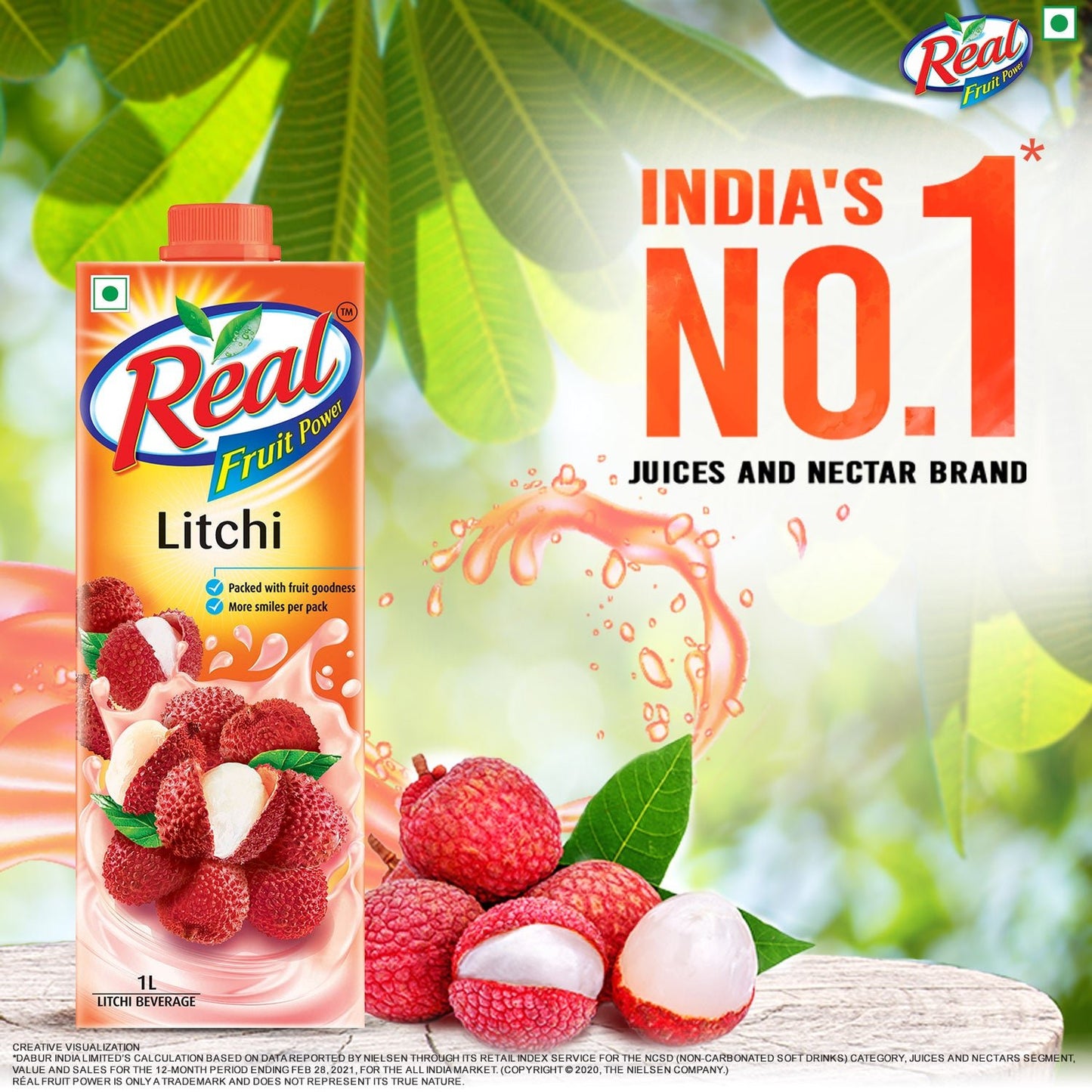 Real Fruit Power Litchi (Pack of 2)
