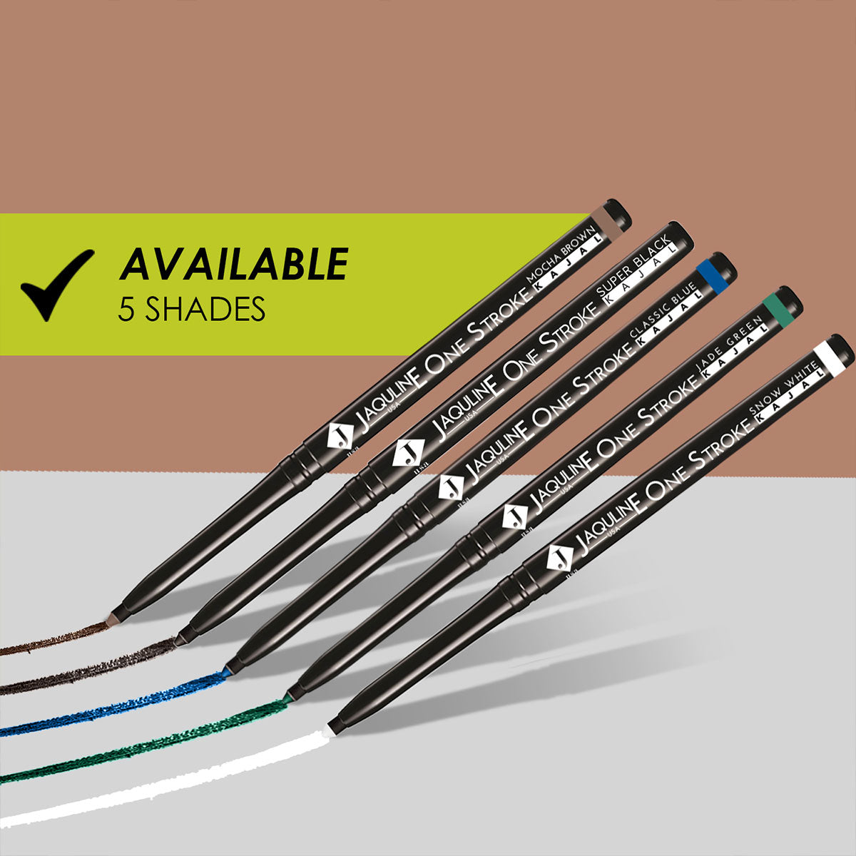 Jaquline USA OneStroke Super Black Kajal Twin Pack(0.30 gm+0.30 gm)