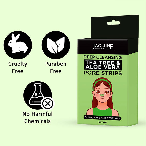 Jaquline USA Teatree & AloeVera Nose Pore Strips 10's
