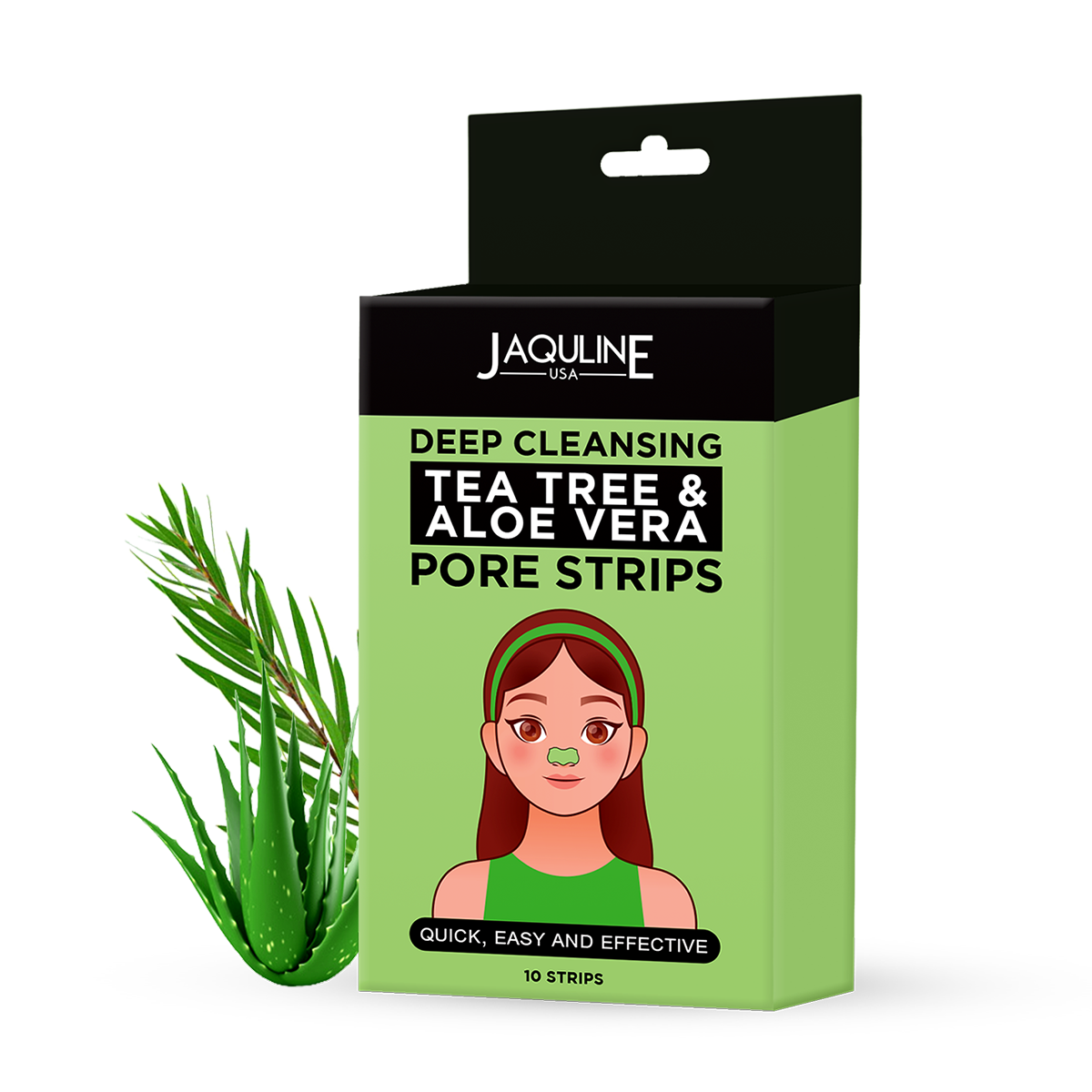 Jaquline USA Teatree & AloeVera Nose Pore Strips 10's