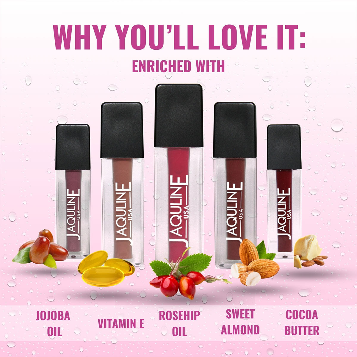 Jaquline USA Pout Power Liquid Mini Lipstick  (1.25ml Each)