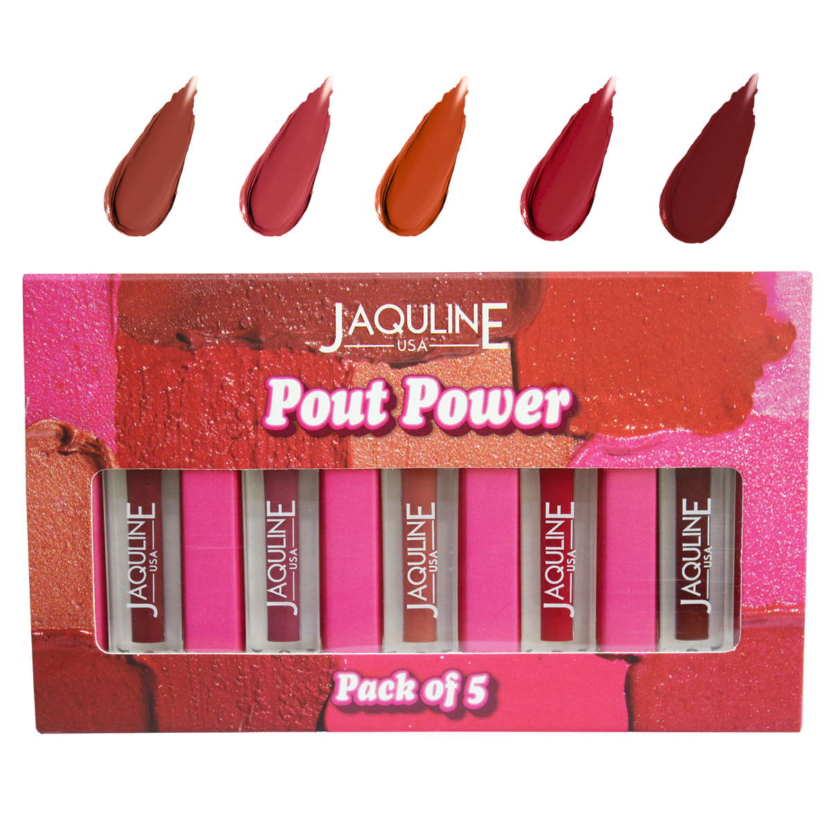 Jaquline USA Pout Power Liquid Mini Lipstick  (1.25ml Each)