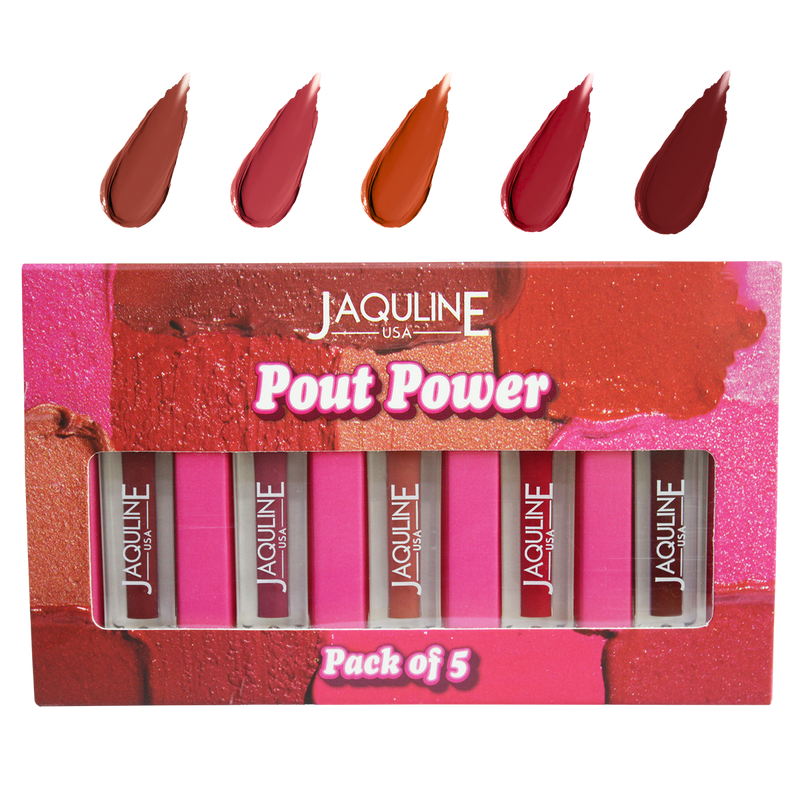 Jaquline USA Pout Power Liquid Mini Lipstick  (1.25ml Each)