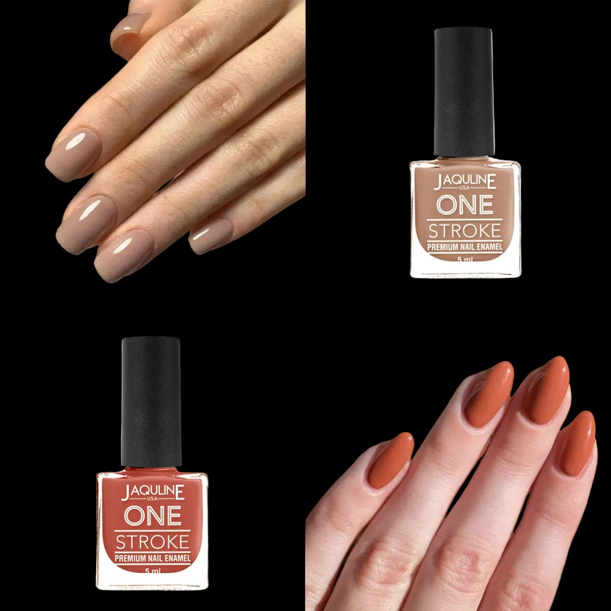 Jaquline USA Color Crush Matte Finish Nail Paint Set Of 4, 5Ml Each