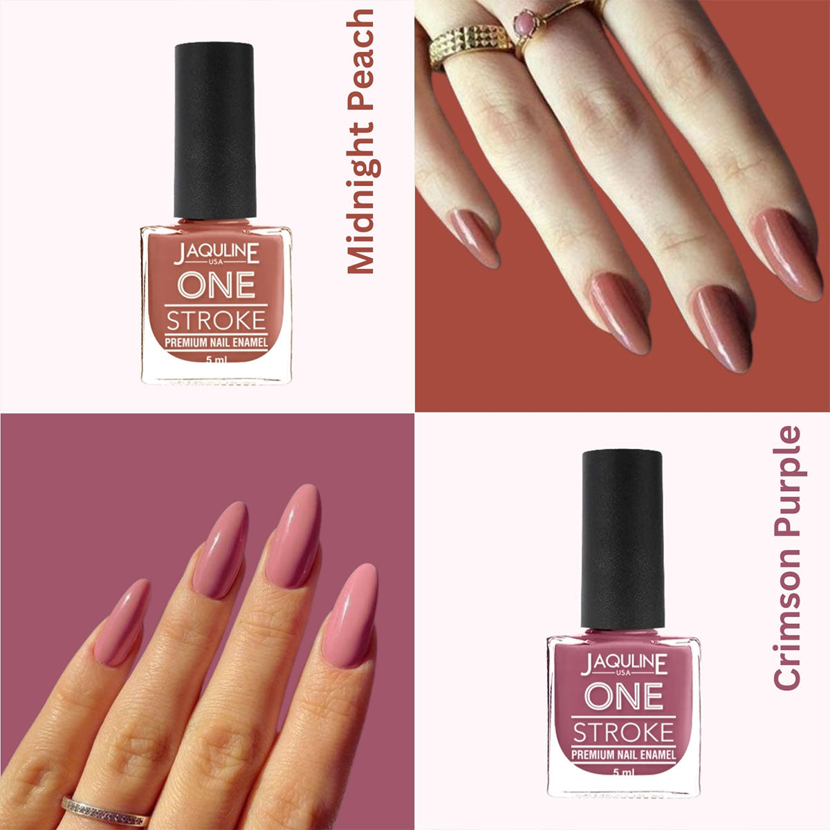 Jaquline USA Color Crush Matte Finish Nail Paint Set Of 4, 5Ml Each