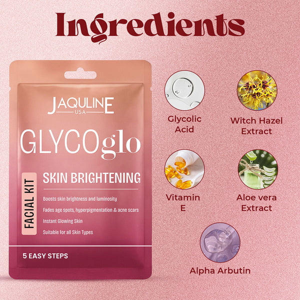 Jaquline USA Radiance GLO Glycolic- 5 in one FACIAL KIT