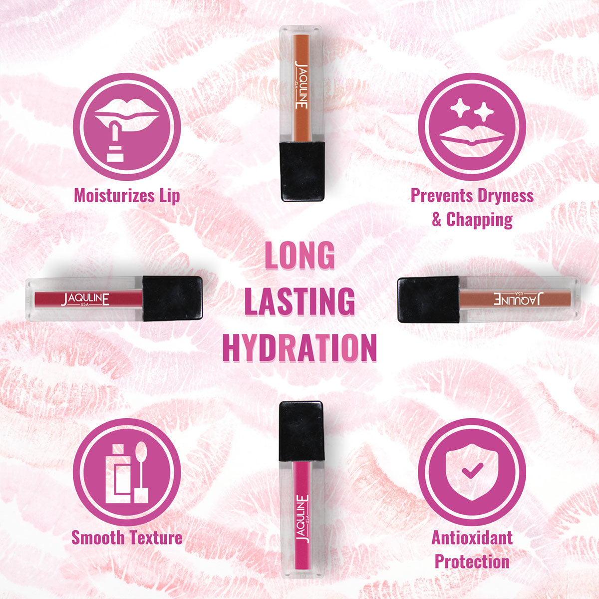 Jaquline USA Glossy Pout (Pack of 5)