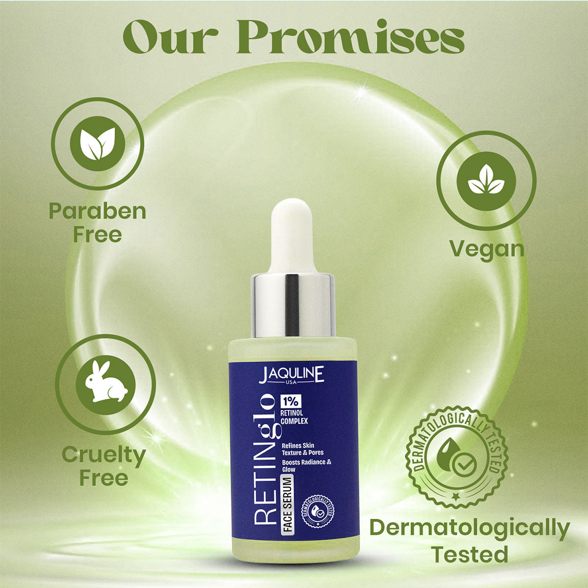Jaquline USA Retin Glo Face Serum 30ml