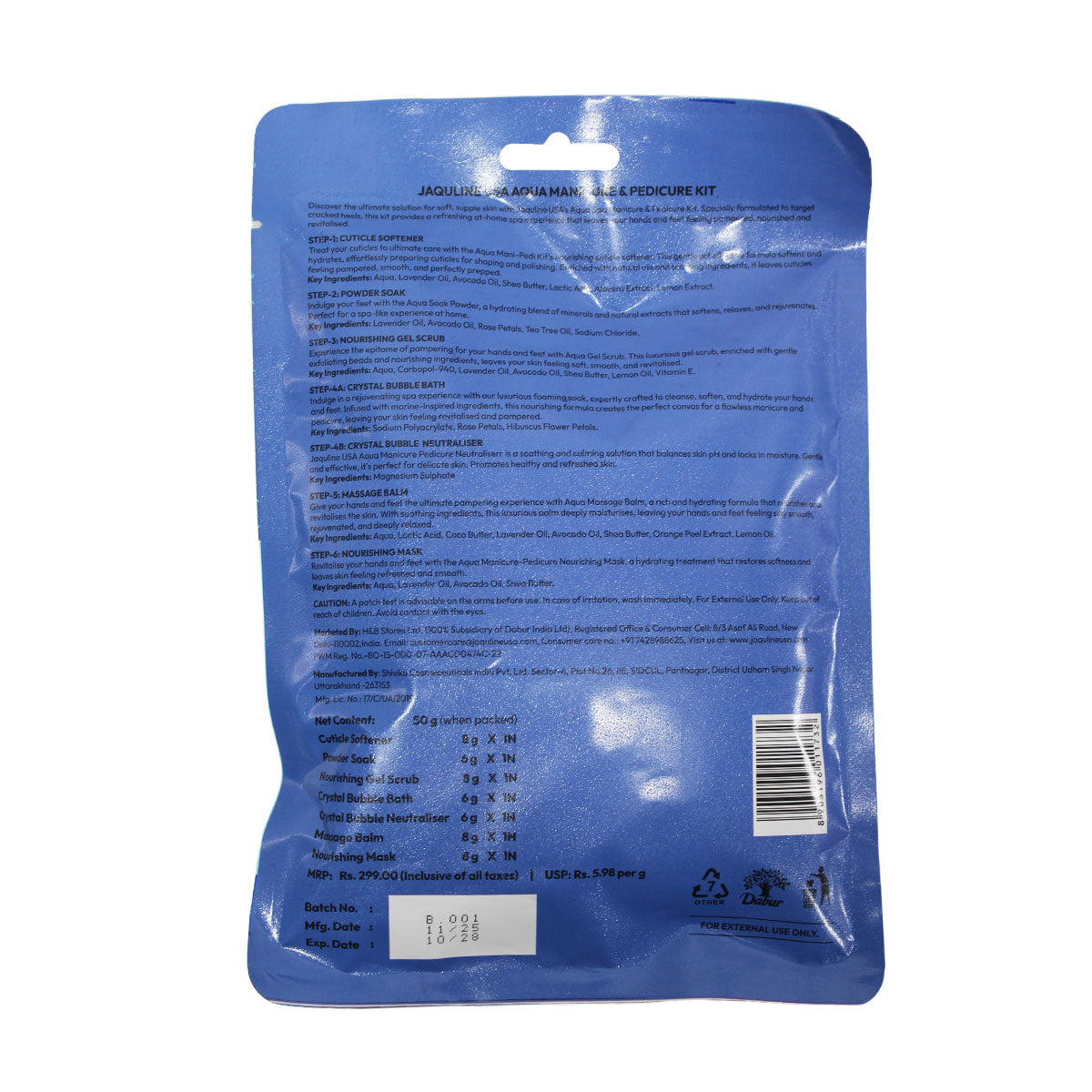 Jaquline USA Aqua Manicure & Pedicure Kit