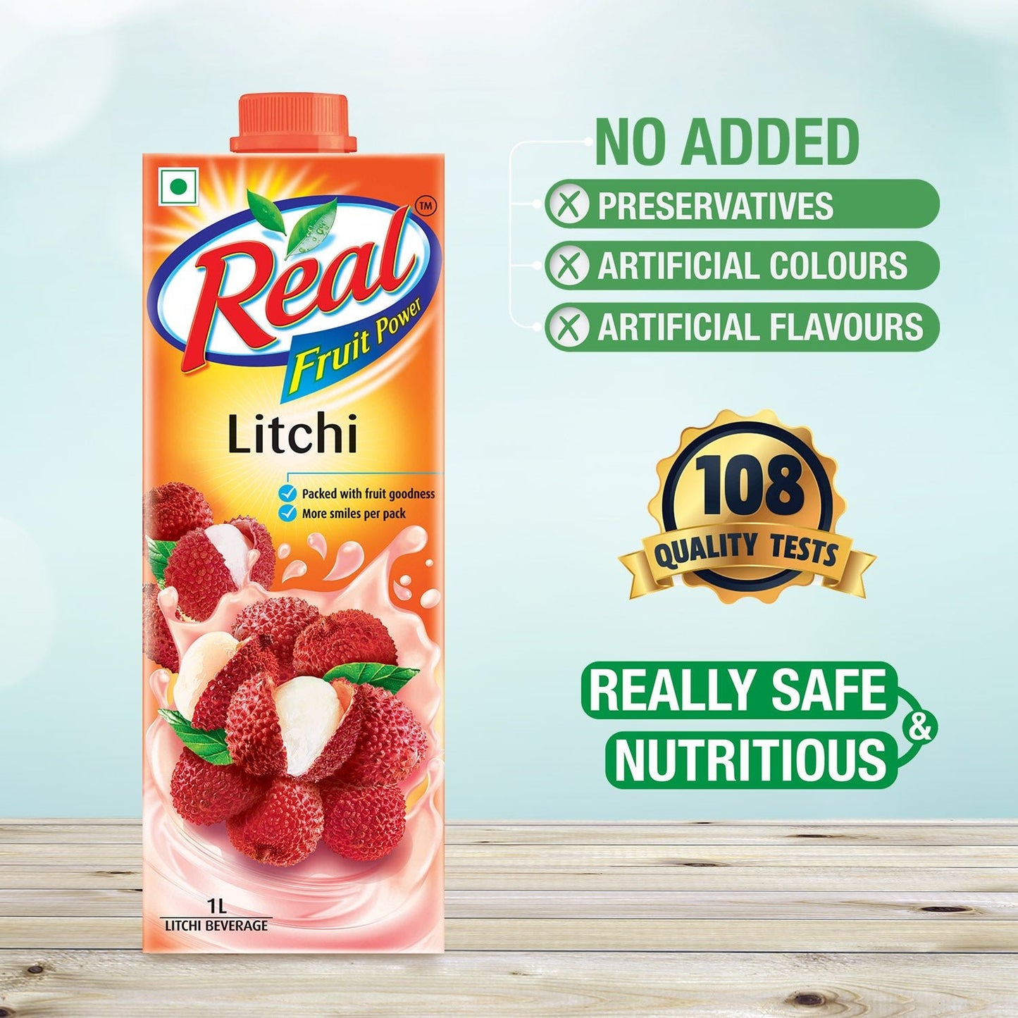 Real Fruit Power Litchi (Pack of 2)