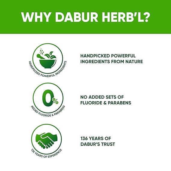 Dabur Herb'l Tulsi Toothpaste (Pack of 3)