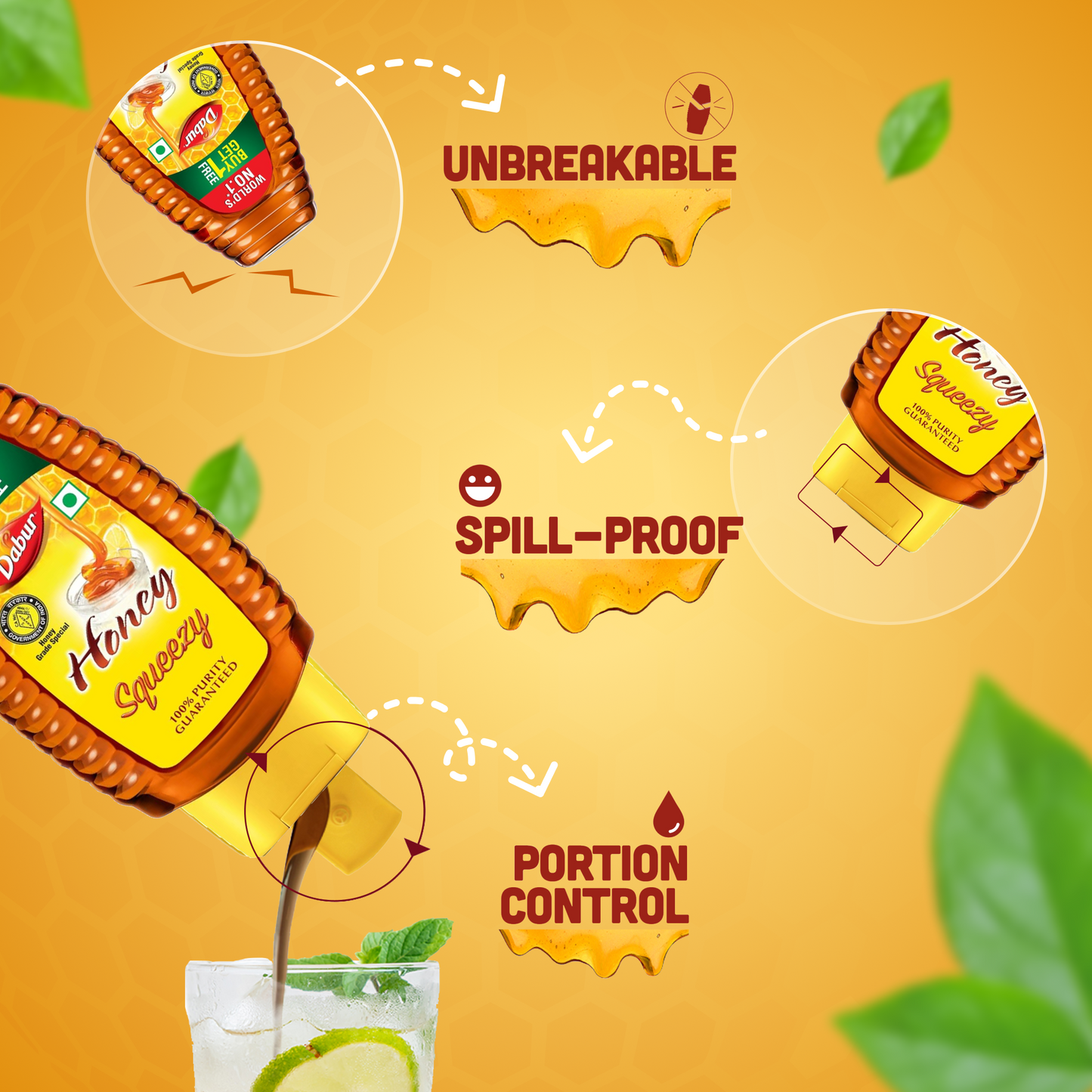 Dabur Himalayan Shilajit Resin 15g + Honey Squeezy 400g – Ayurvedic Energy Combo