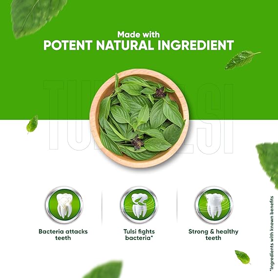 Dabur Herb'l Tulsi Toothpaste (Pack of 3)