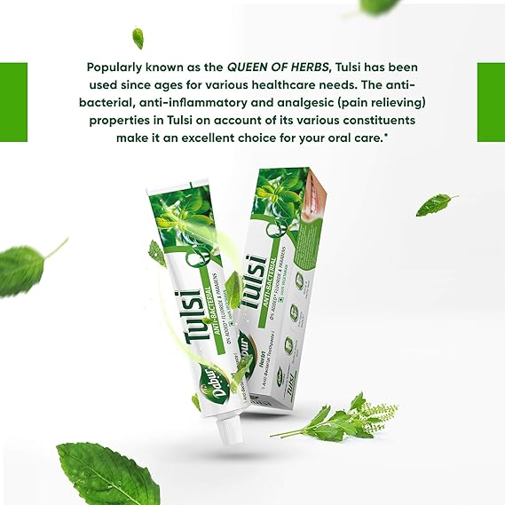 Dabur Herb'l Tulsi Toothpaste (Pack of 3)