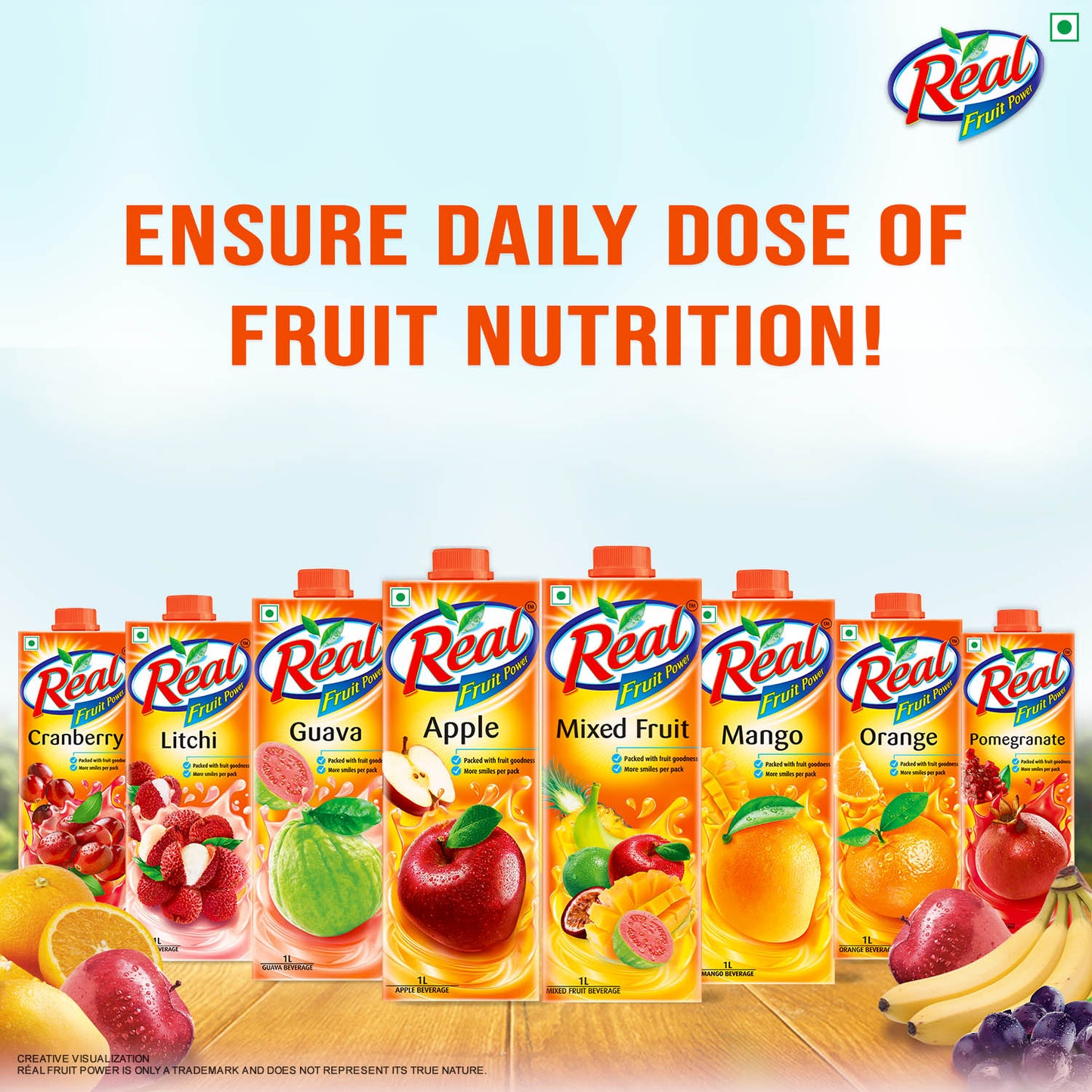 Real Fruit Power Masala Mixed Fruit 1 Ltr (Pack of 2)