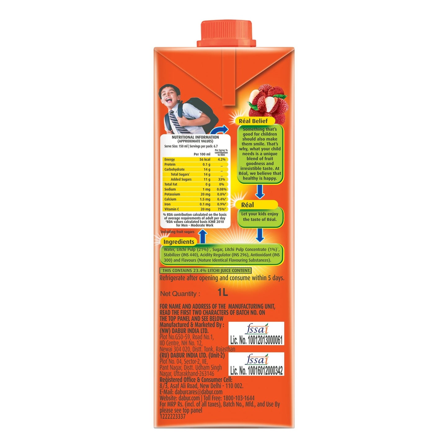 Real Fruit Power Litchi (Pack of 2)