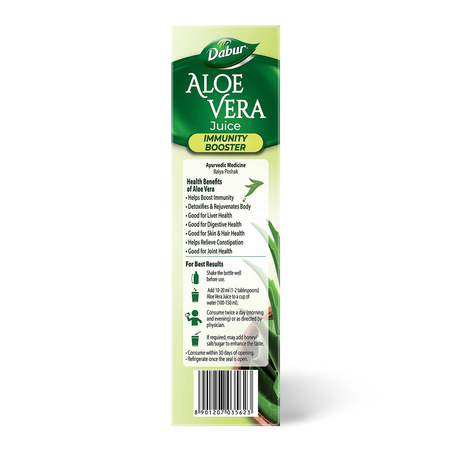 Dabur Aloe Vera Juice 1L (Pack of 2) – Supports Immunity, Detox & Digestion