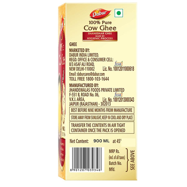 Dabur 100% Pure Daanedaar Cow Ghee With Rich Aroma